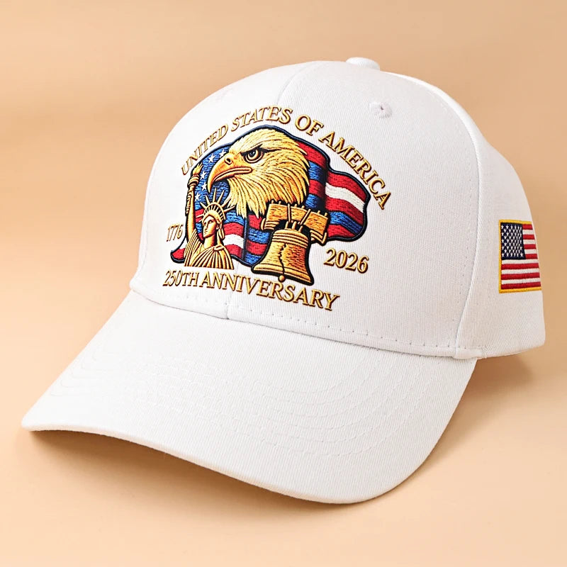 USA 250th Anniversary Eagle Print Hat Unisex Adjustable
