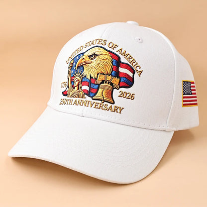 USA 250th Anniversary Eagle Print Hat Unisex Adjustable