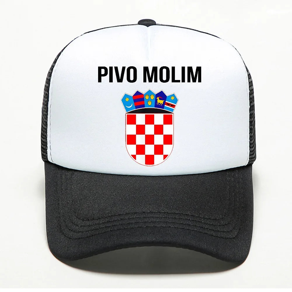 Funny Gift Beer Please In Croatian hat Hrvatska Croatia Souvenir Gift Baseball Cap Men