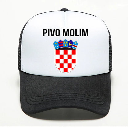 Funny Gift Beer Please In Croatian hat Hrvatska Croatia Souvenir Gift Baseball Cap Men