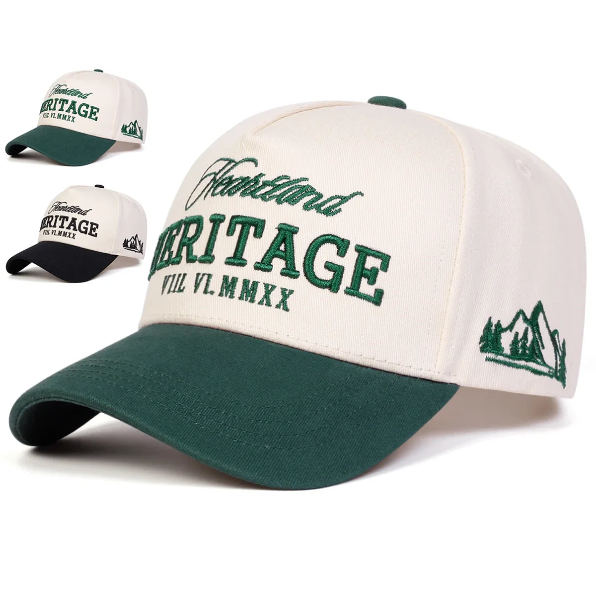 Unisex Heritage Letter Embroidery Baseball Caps Spring Autumn Outdoor