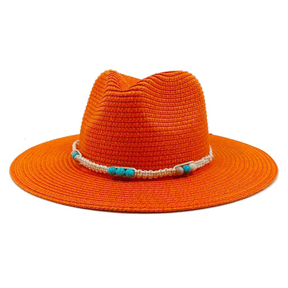 Jazz Straw Hat Men's And Women's Hat Sun Hat Outdoor Anti-UV