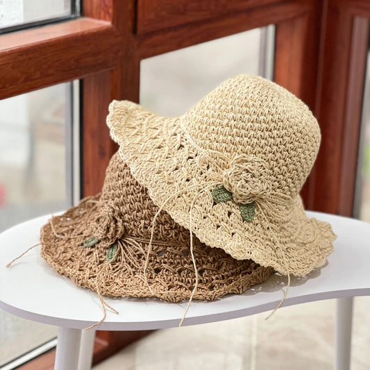 New Beach Hat Handwoven Summer Straw Hat Women's