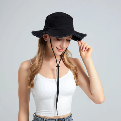 Custom Large Head Bucket Hat Outdoor Sun Hat