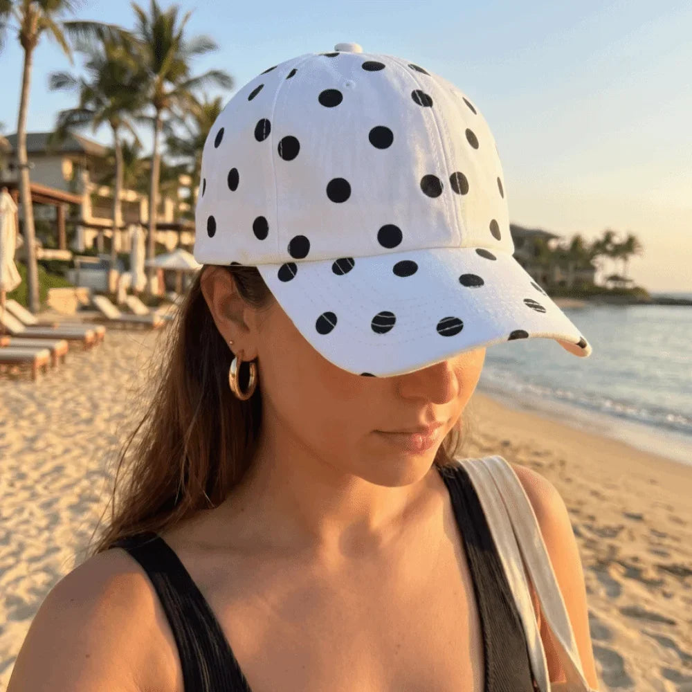 Soft-top Polka Dot Baseball Cap