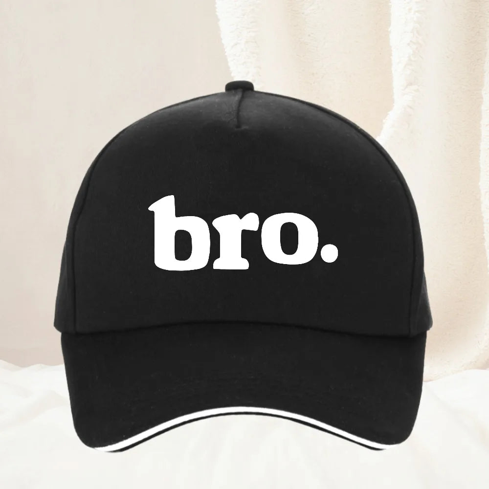 "Bro"Letter Print Baseball Cap Spring Autumn Outdoor