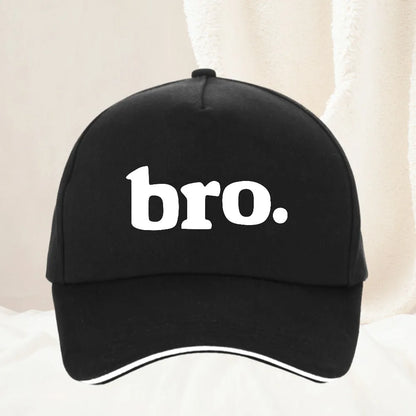 "Bro"Letter Print Baseball Cap Spring Autumn Outdoor