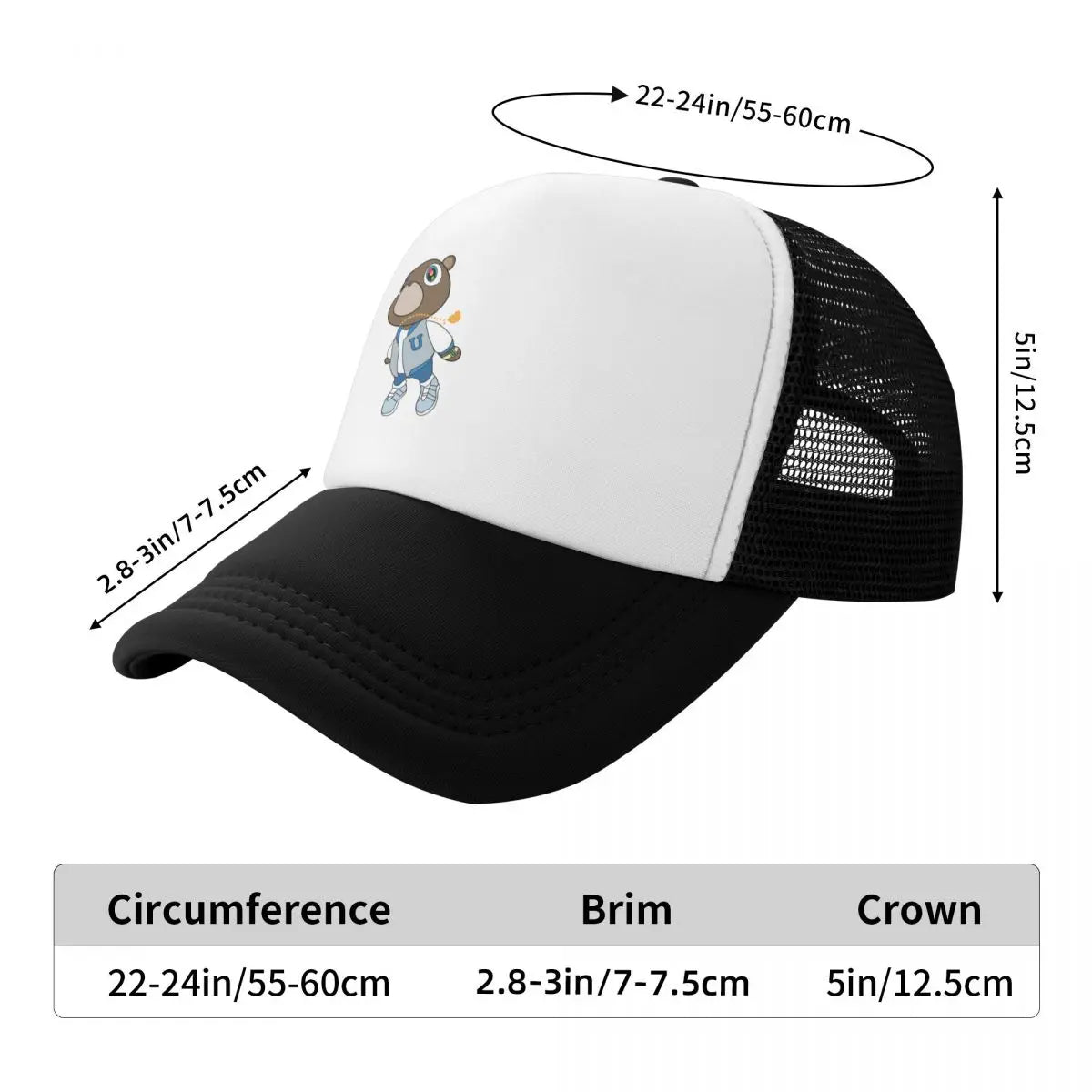 Kanye West Graduation Bear Baseball Cap Sports