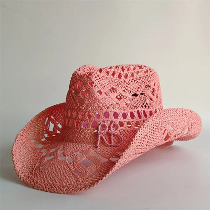 Western Cowboy Straw Hat Letter Straw Hats