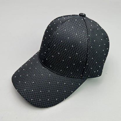 New Flash Rhinestone Simple Streetwear Women Baseball Hats
