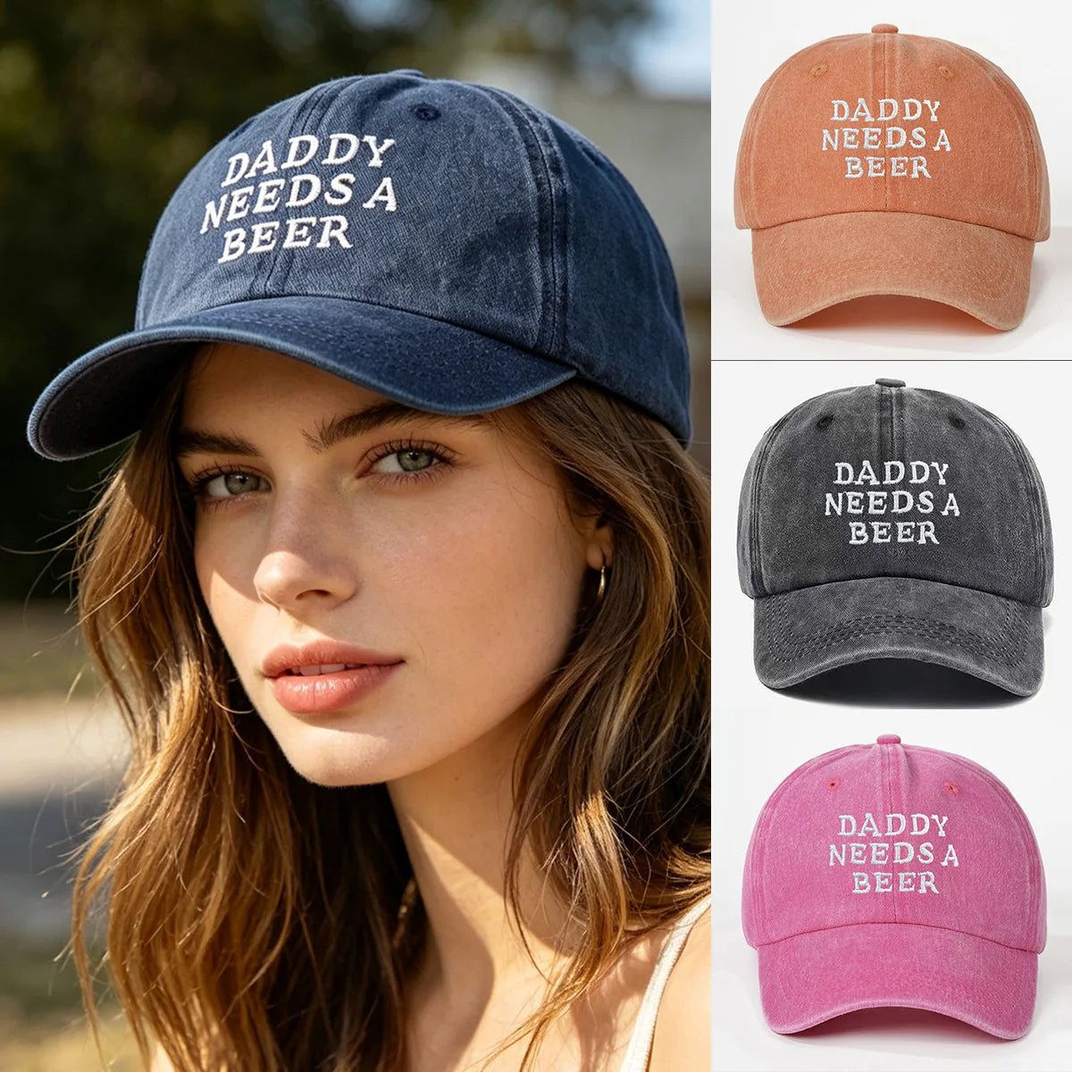 Daddy Needs A Beer Baseball Cap for Men Women