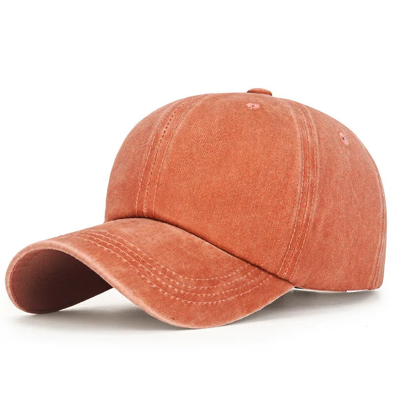 Men Women Unisex Adjustable Distressed Dads Hat