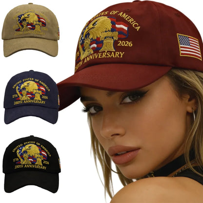 US 250th Independence Day Tribute Baseball Cap Comfortable Lightweight