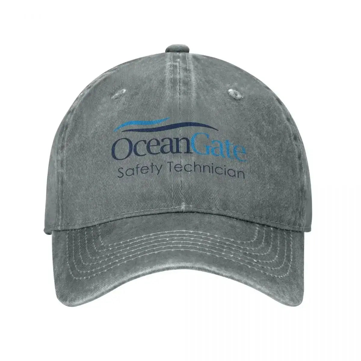 Vintage OceanGate Safety Technician Baseball Cap Unisex Style Distressed Washed Headwear Outdoor All Seasons Travel Hats Cap