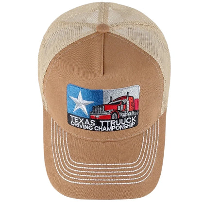 Unisex Baseball Cap Texas Embroidered Mesh Hat Cap For Men Women