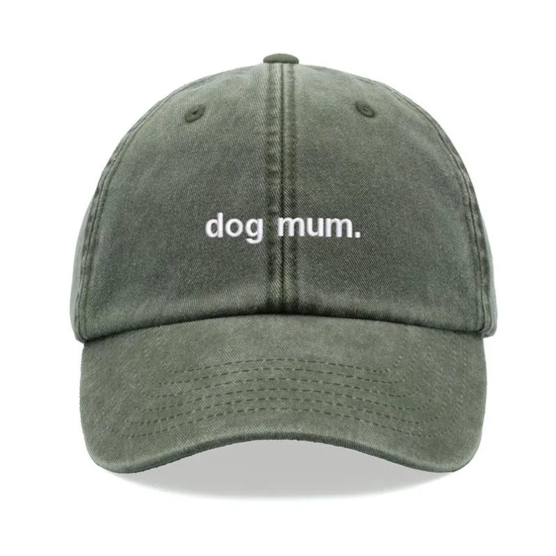 1pc "dog Mum. " Vintage Washed Kanye Baseball Cap for Women