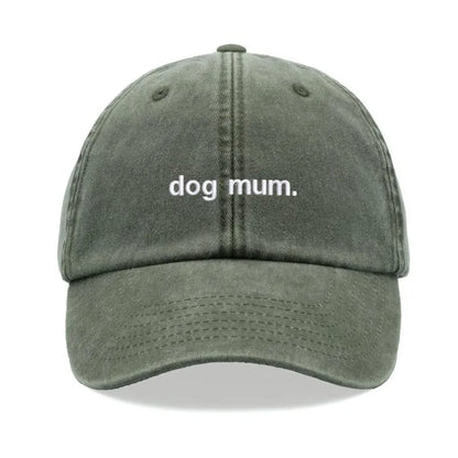 1pc "dog Mum. " Vintage Washed Kanye Baseball Cap for Women