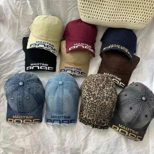 Top Version Letter Embroidery Women Men Baseball Caps Washed Vintage Baseball Hats Unisex Casual Golf Snapback Hat