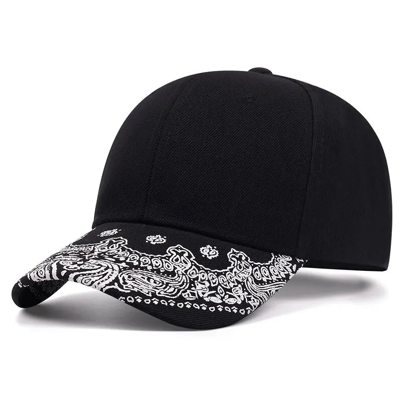 Fashion Embroidery Mens Womens Summer Snapback Cap Cashew Pattern Snapback Hip Hop