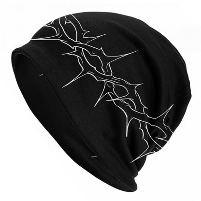 Red Black Chain Pattern Beanie Hats Bonnet Hats Men Women