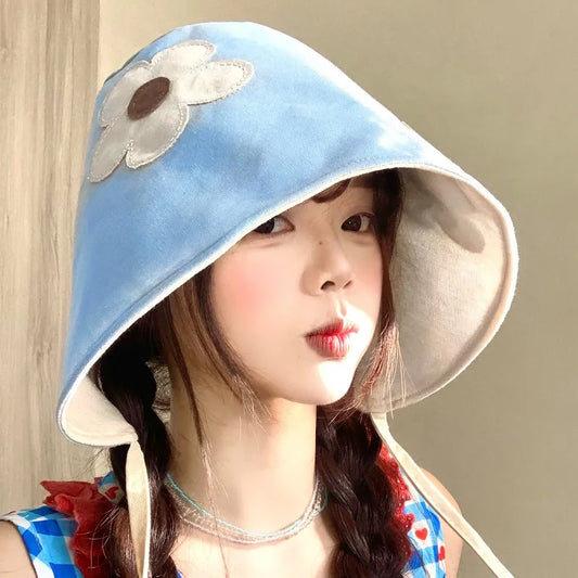 Sweet Flower Strap-On Bucket Hat