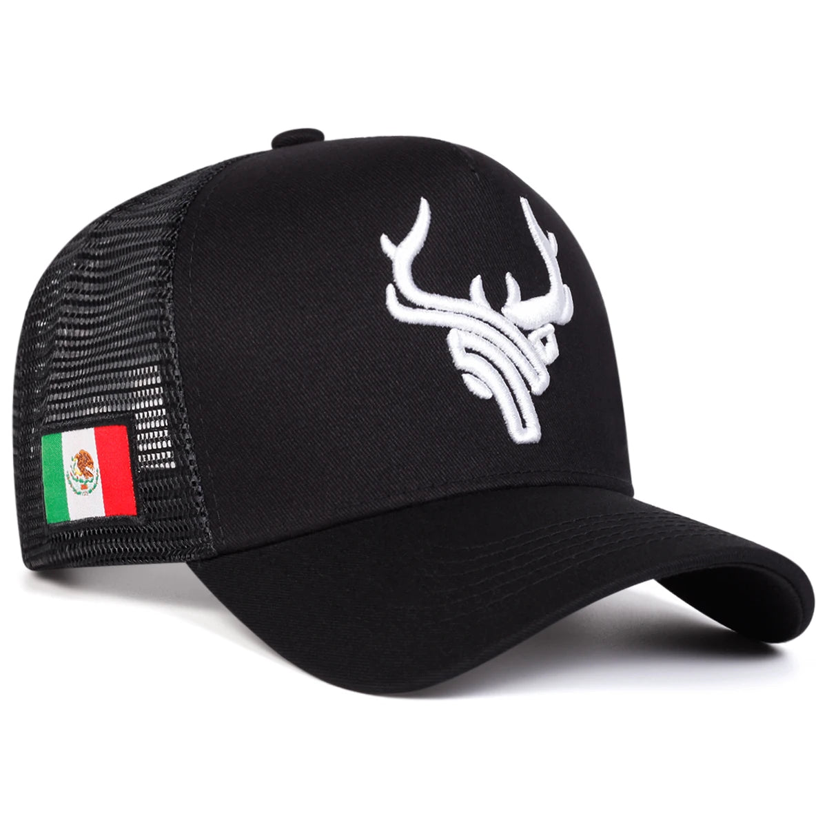 Unisex Antler Embroidery Baseball Net Caps Outdoor Adjustable Casual Hats Sunscreen Hat Sports Cap