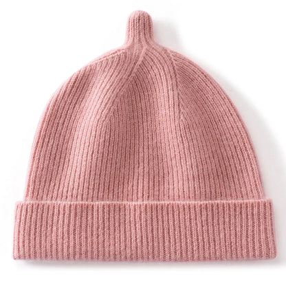 Korean Fashion Cashmere Hats Girls Boys Solid Color Outdoor Warm Caps Kids