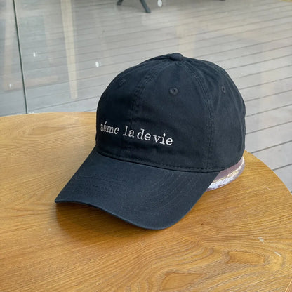 Letter Embroidered Baseball Cap for Women Spring Summer