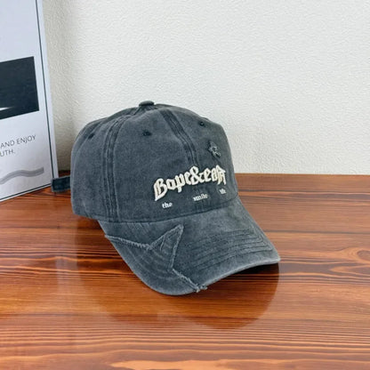 Retro Embroidery Letter Baseball Caps