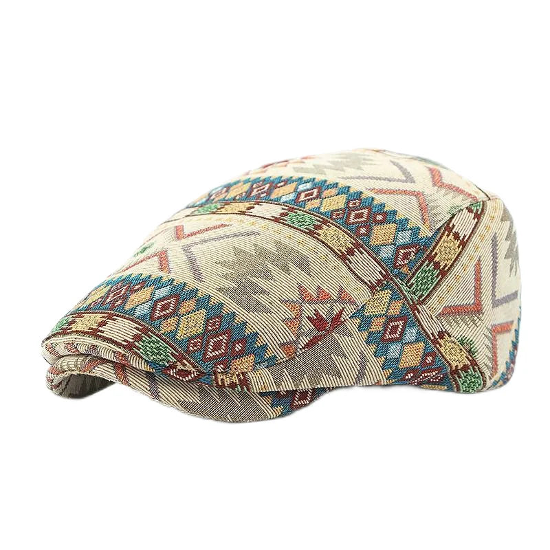 Spring Summer Dopamine Plaid Beret Duck Tongue Forward Hat