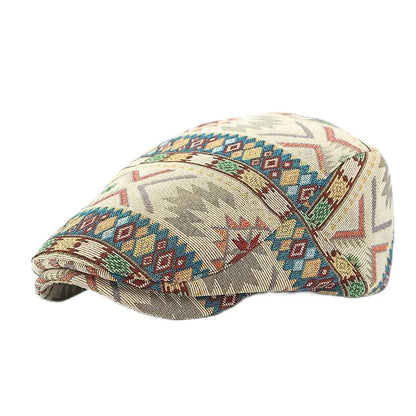 Spring Summer Dopamine Plaid Beret Duck Tongue Forward Hat