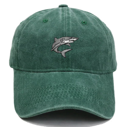 Shark Embroidery Design Baseball Cap