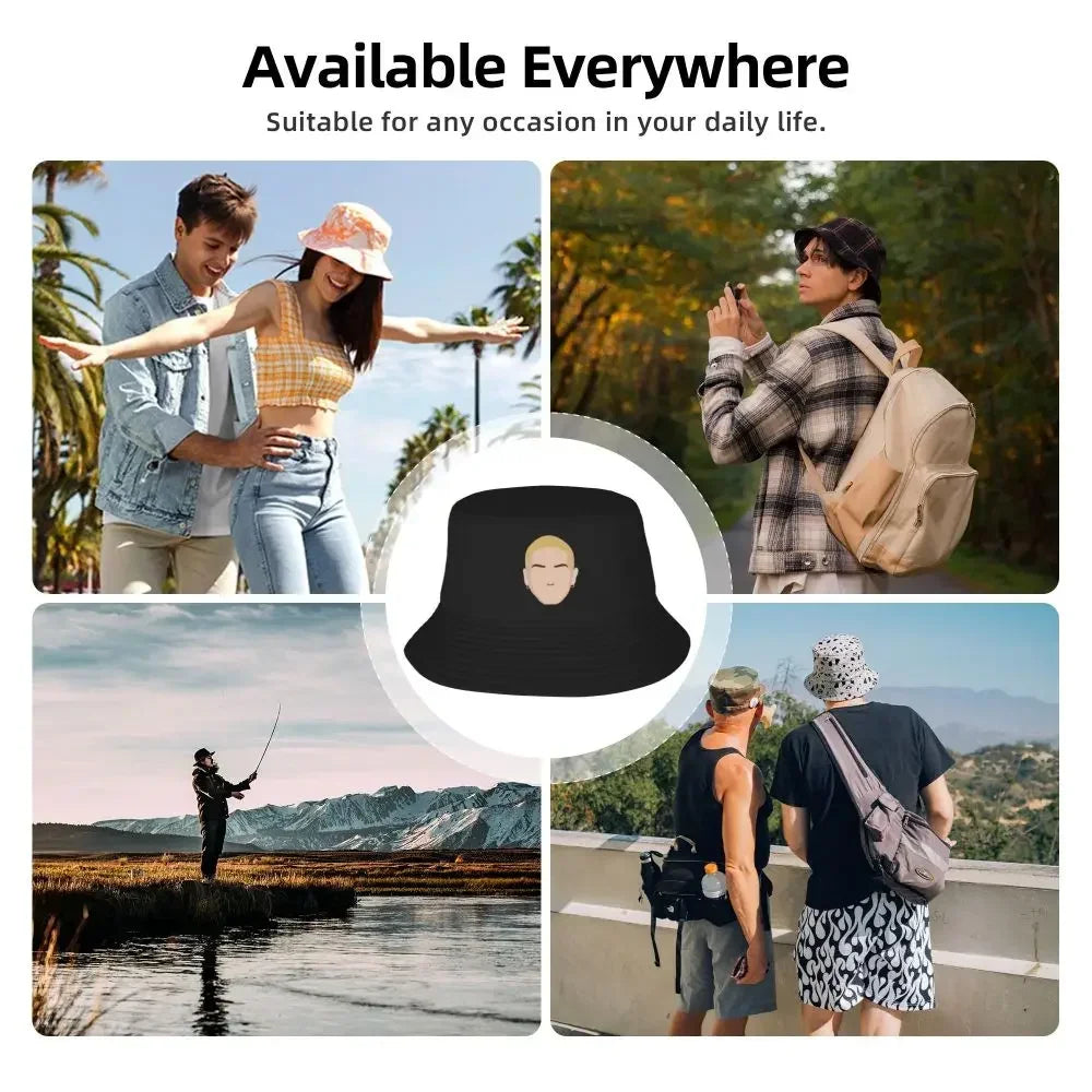 Vocation Getaway Headwear Eminem Rapper Merch Bucket Hat Unique Unisex Hip Hop Sun Hats For Outdoor