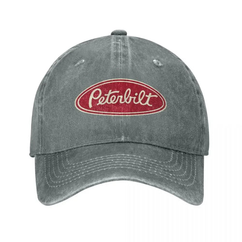 Peterbilt Truck Car Racing Vintage Baseball Cap Vintage Distressed Denim Snapback Hat