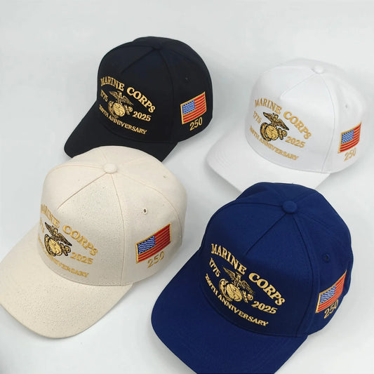 U.S. Marine Corps 250th Anniversary Official Baseball Cap - Knitted with 1775 - 2025