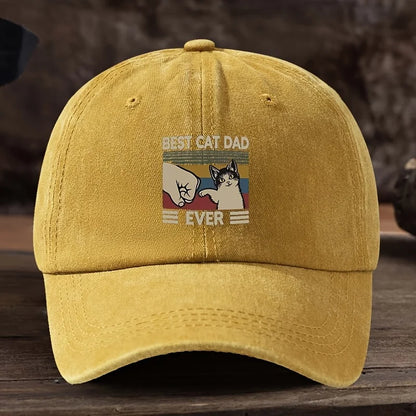 Best Cat Dad Hat with Claw Print and Cat Pattern Buckle Design Suitable for Outdoor Activities, Travel, Fun Styling