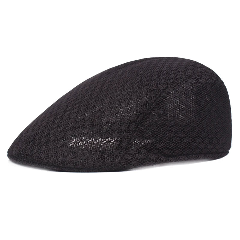2025 New Summer Casual Beret Hat Unisex Mesh Flat Caps