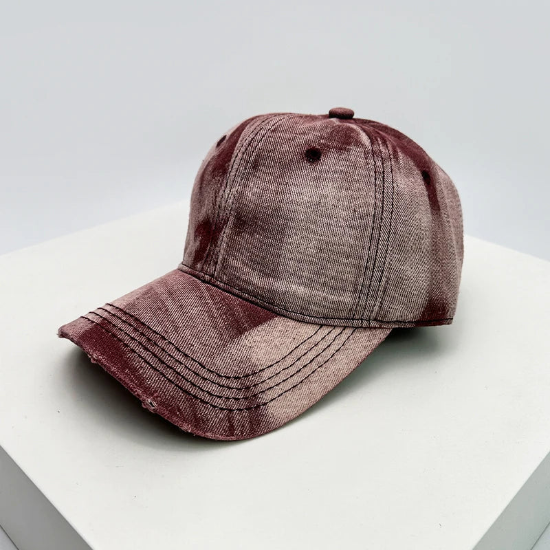 New Men Women Gradient Retro Distress Baseball Hats