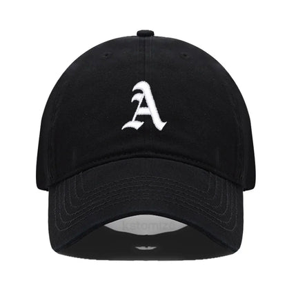 Old English Letter A-Z Embroider Baseball Cap For Men Women
