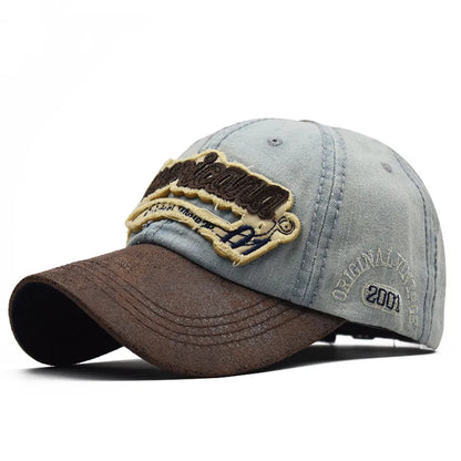 Summer Denim Baseball Cap Men's Fashion Embroidered Letter Cotton Caps