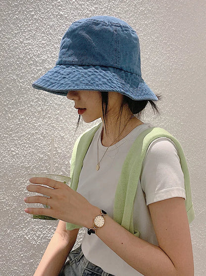 Retro Washed Cowboy Bucket Hat Women Men