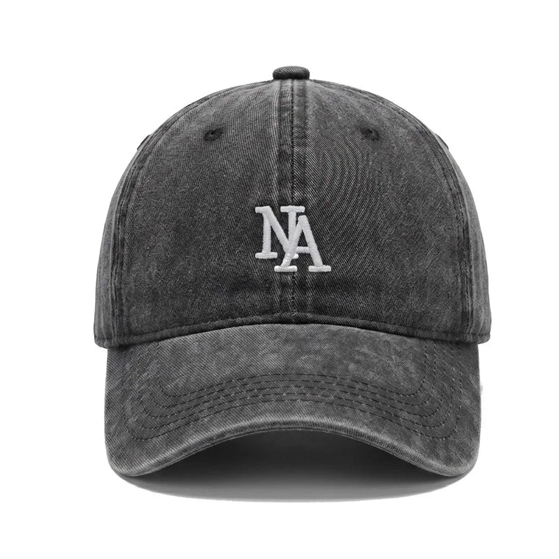Washed Embroidered Letter Cap Retro Face Small Soft Top Baseball Cap Spring And Autumn Travel Sun Protection Hat
