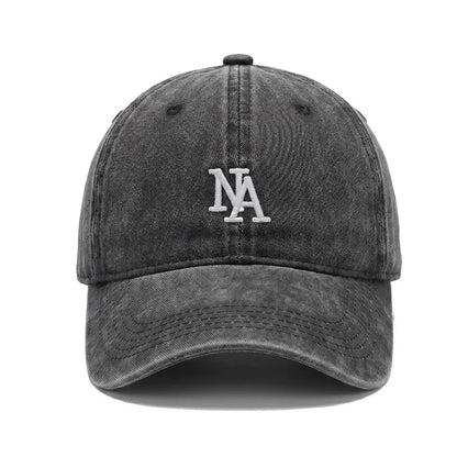 Washed Embroidered Letter Cap Retro Face Small Soft Top Baseball Cap Spring And Autumn Travel Sun Protection Hat
