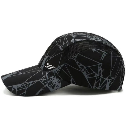 Quick Drying Print Hats Breathable Mesh Baseball Cap
