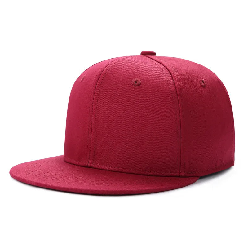 Flat Peak Snapback Caps Lady Fashion Polyester Plain Men Hiphop Blank Sport Cap