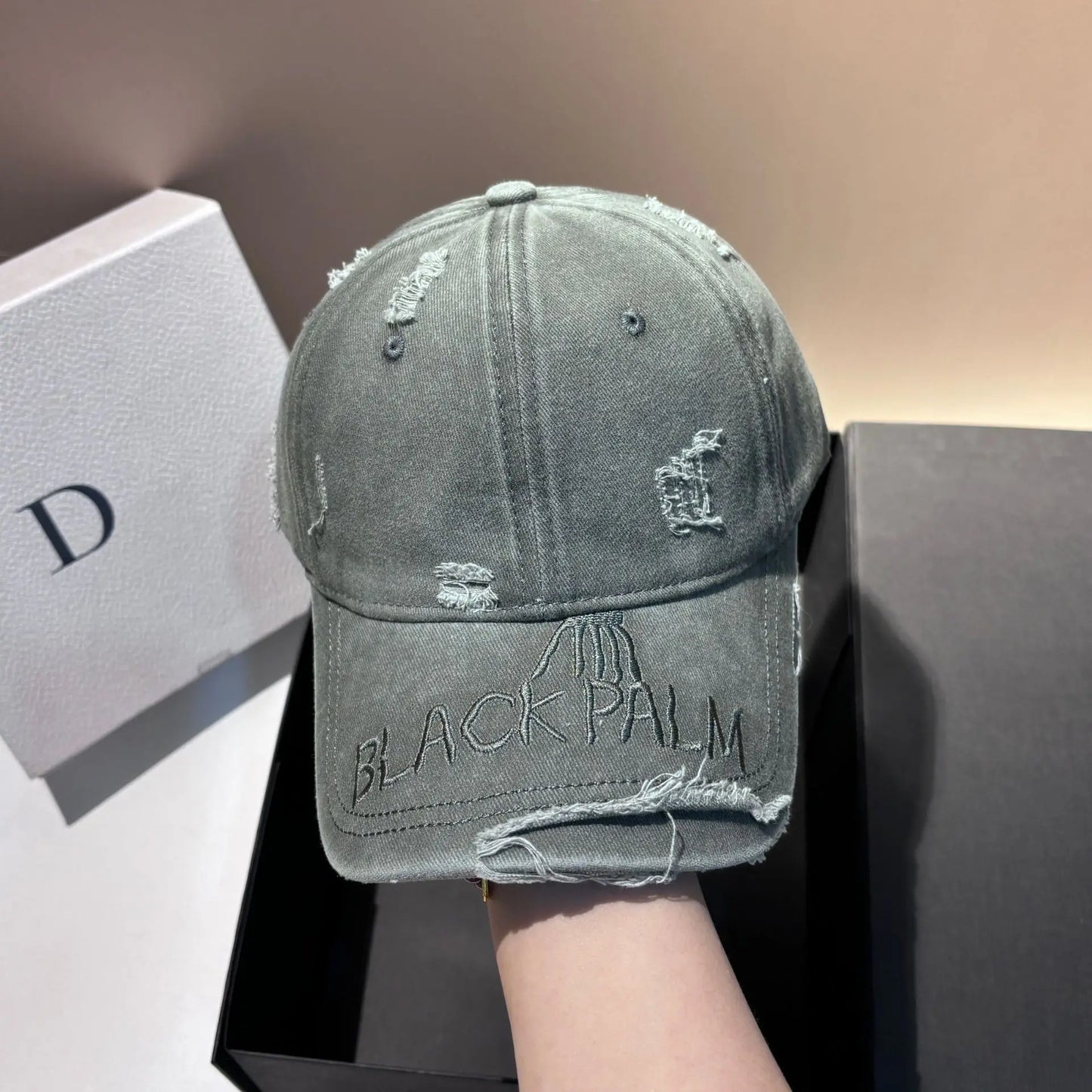 Men Women Broken Style Retro Letter Embroidery Baseball Hats