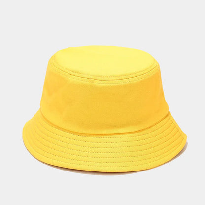 Unisex Simple Summer Solid Cotton Bucket Hat For Women