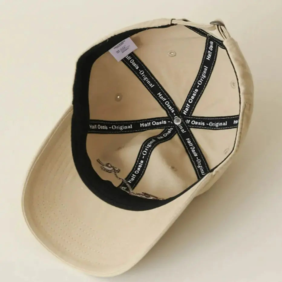 Baseball Cap with Original Cartoon Puppy Design Embroidery Widened & Deepened to Minimize Face Appearancenew Baseball Cap