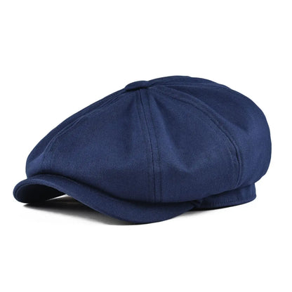 Newsboy Cap Men's Twill Cotton Eight Panel Hat Women's Baker Boy Caps Retro