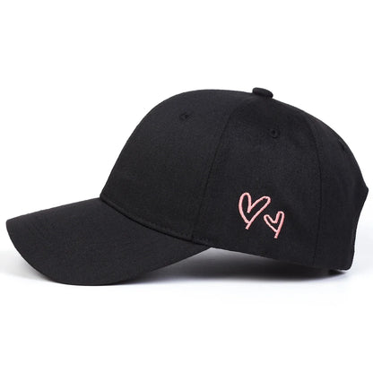 Unisex Love Embroidery Baseball Caps Spring and Autumn